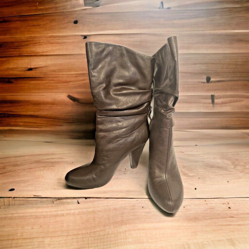 NEW A New Approach A N A Womens Brown Leather Boots Size 8 - Picture 4 of 8